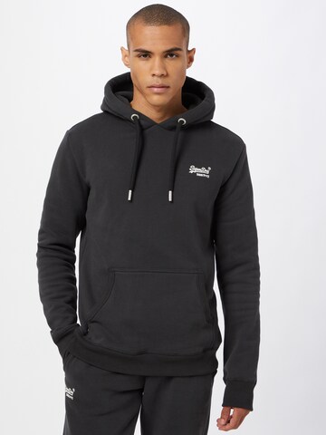 Sweat-shirt Superdry en noir : devant