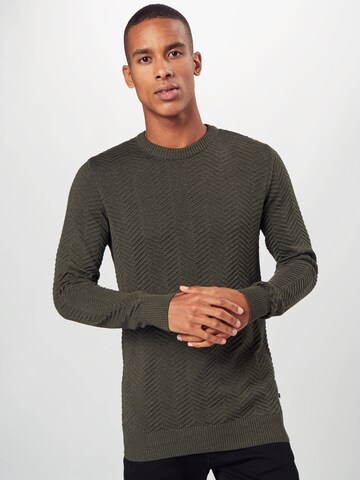 Regular fit Pullover 'Carlo' di Kronstadt in verde: frontale