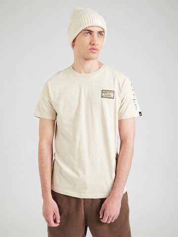 ALPHA INDUSTRIES T-Shirt in Weiß: Vorderseite