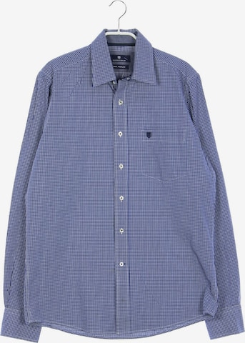 BASEFIELD Button Up Shirt in S in Blue: front