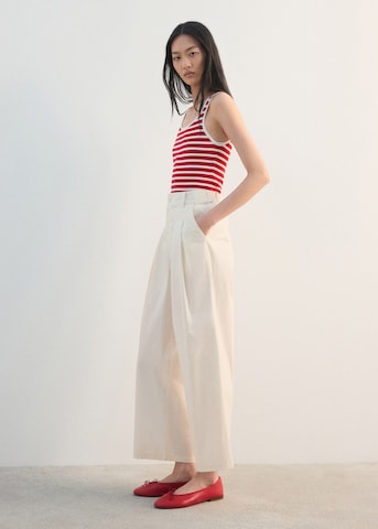 MANGO Wide Leg Hose in Gelb