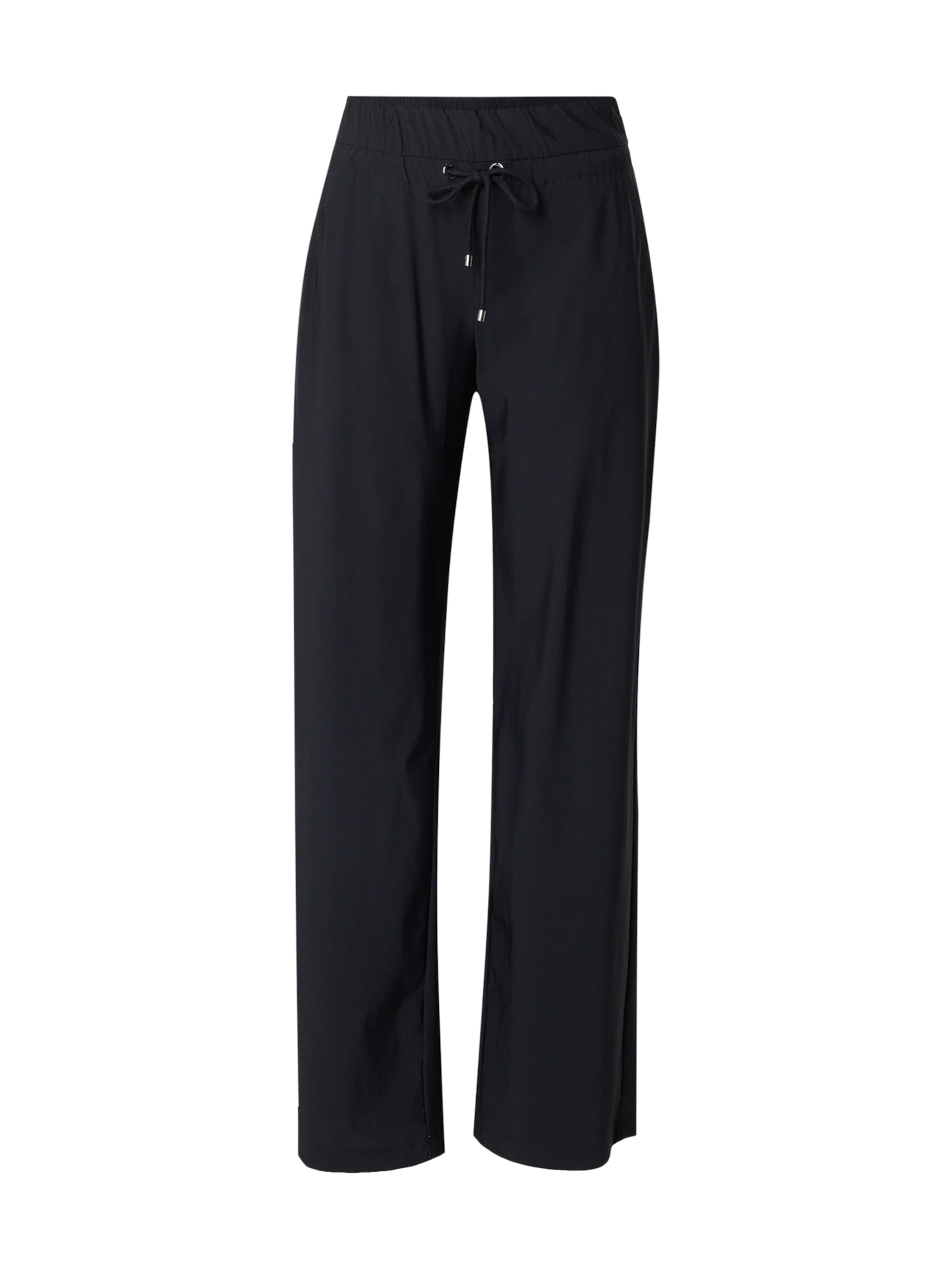 MAC Wide Leg Hose in Schwarz: Vorderseite