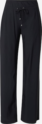 MAC - Pierna ancha Pantalón en negro: frente