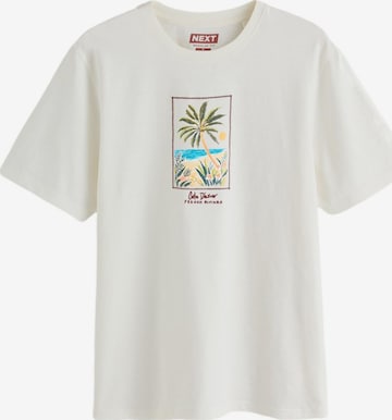 T-Shirt Next en blanc : devant