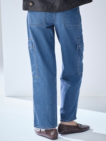 Next - Pierna ancha Pantalón cargo en azul
