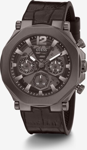 GUESS Analoog horloge 'Edge' in Bruin