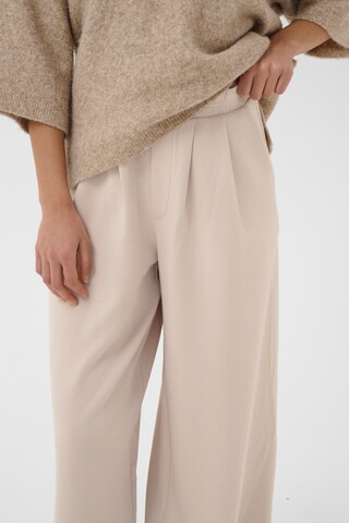 InWear Wide leg Bandplooibroek 'SIMIIW VINCENTIW' in Beige