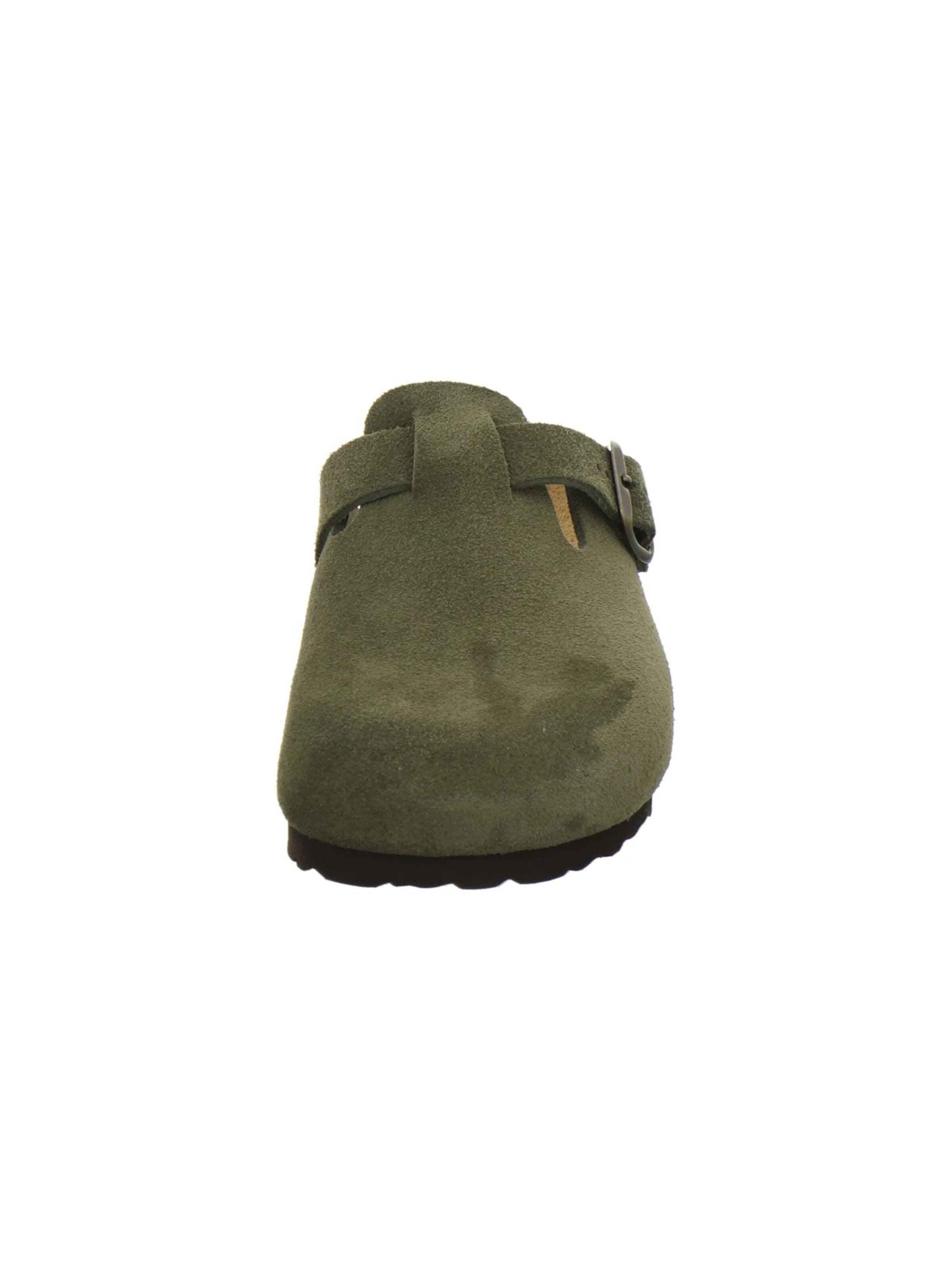 AFS-Schuhe Clogs 'Clogs Damen moos Veloursleder'‌‌‌ in Grün