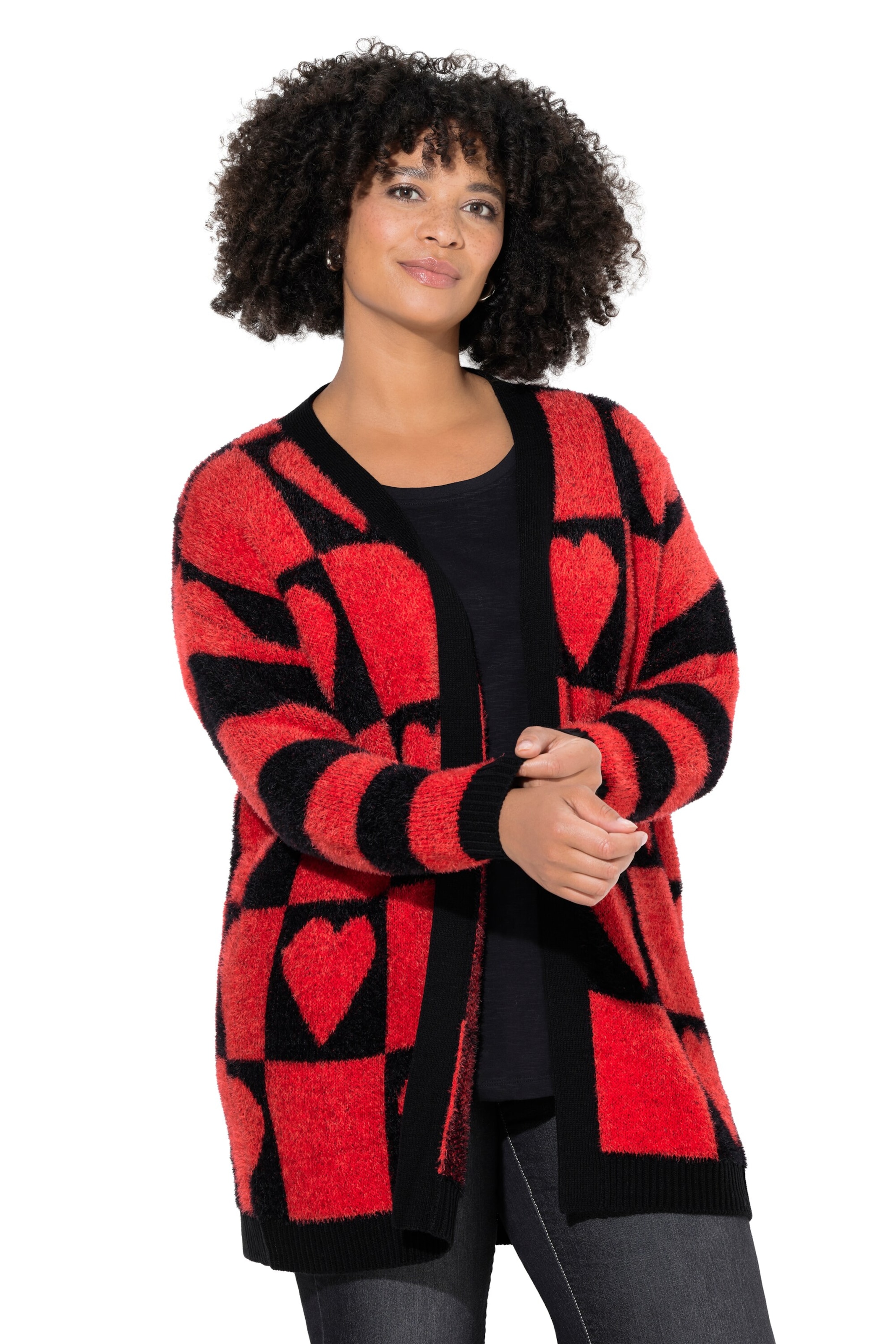 Angel of Style Knit cardigan in Red: front