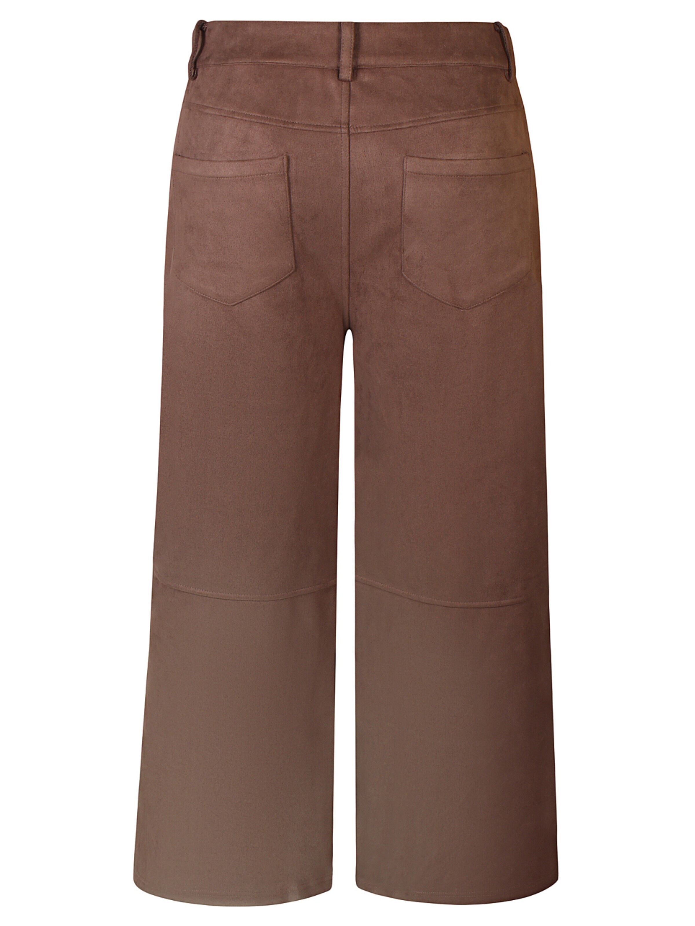ze-ze Wide leg Broek 'Carlota 057' in Bruin