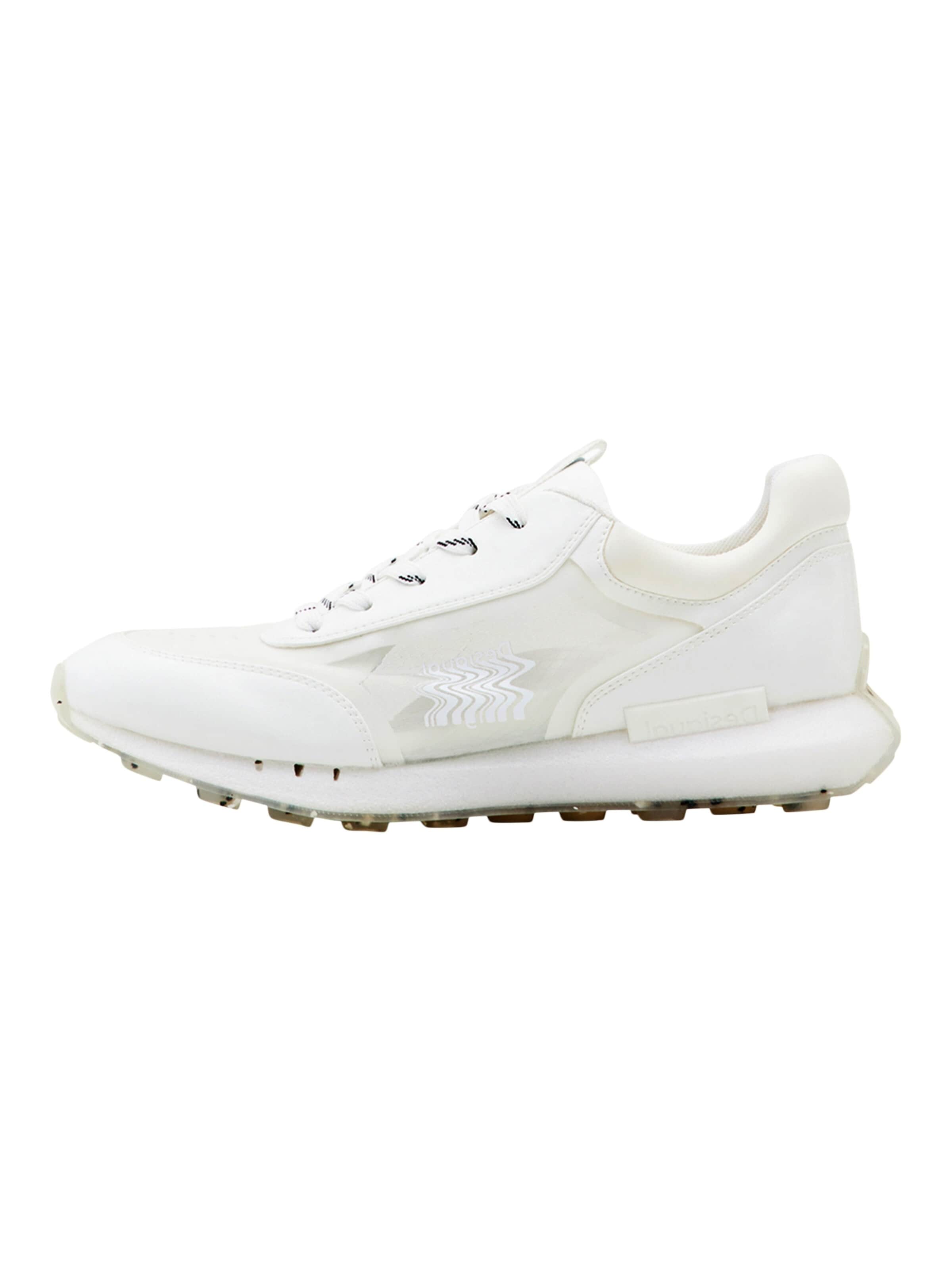 Chaussure de sport à lacets Desigual en blanc : devant