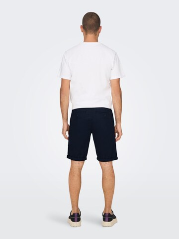 Only & Sons Regular Shorts 'Peter' in Blau