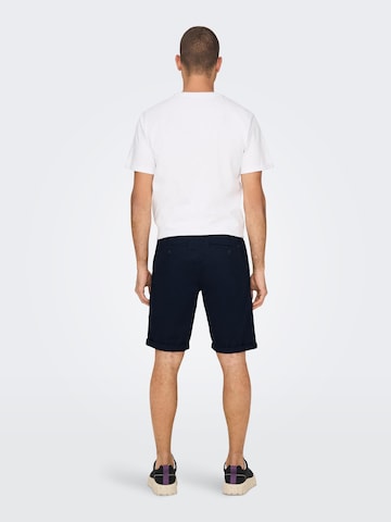 Only & Sons Regular Shorts 'Peter' in Blau