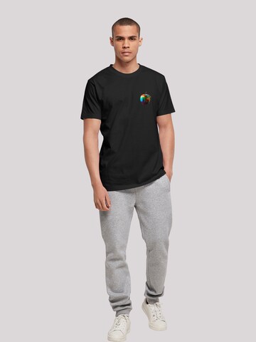 T-Shirt 'Colorfood Collection - Rainbow Apple' F4NT4STIC en noir