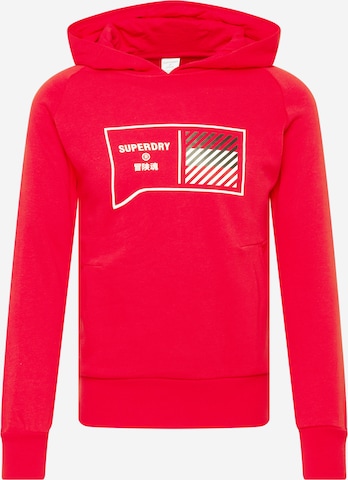 Superdry Athletic Sweatshirt in Red: front