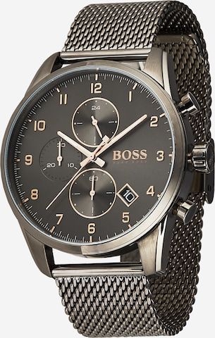 BOSS Black Analogové hodinky 'SKYMASTER' – šedá: přední strana