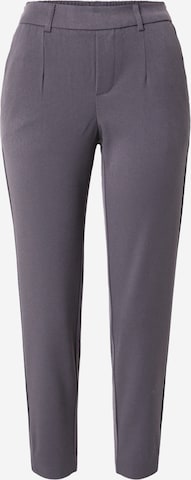 OBJECT Slim fit Pleat-Front Pants 'Lisa' in Grey: front