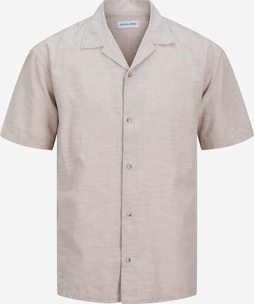 JACK & JONES Comfort Fit Hemd 'JJSummer Resort' in Beige: Vorderseite