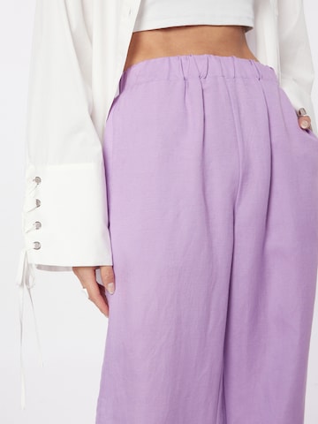 Lindex Wide leg Trousers 'Bella' in Purple