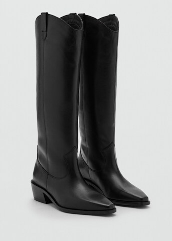 MANGO TEEN Cowboy Boots 'Hera' in Black