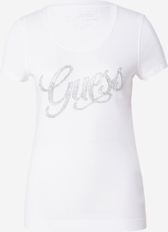 T-shirt GUESS en blanc : devant