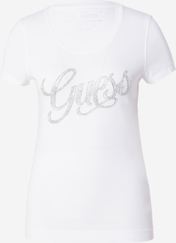 T-shirt GUESS en blanc : devant