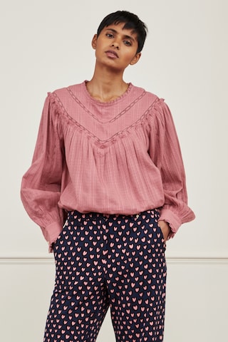 Fabienne Chapot Blouse 'Erin' in Roze: voorkant