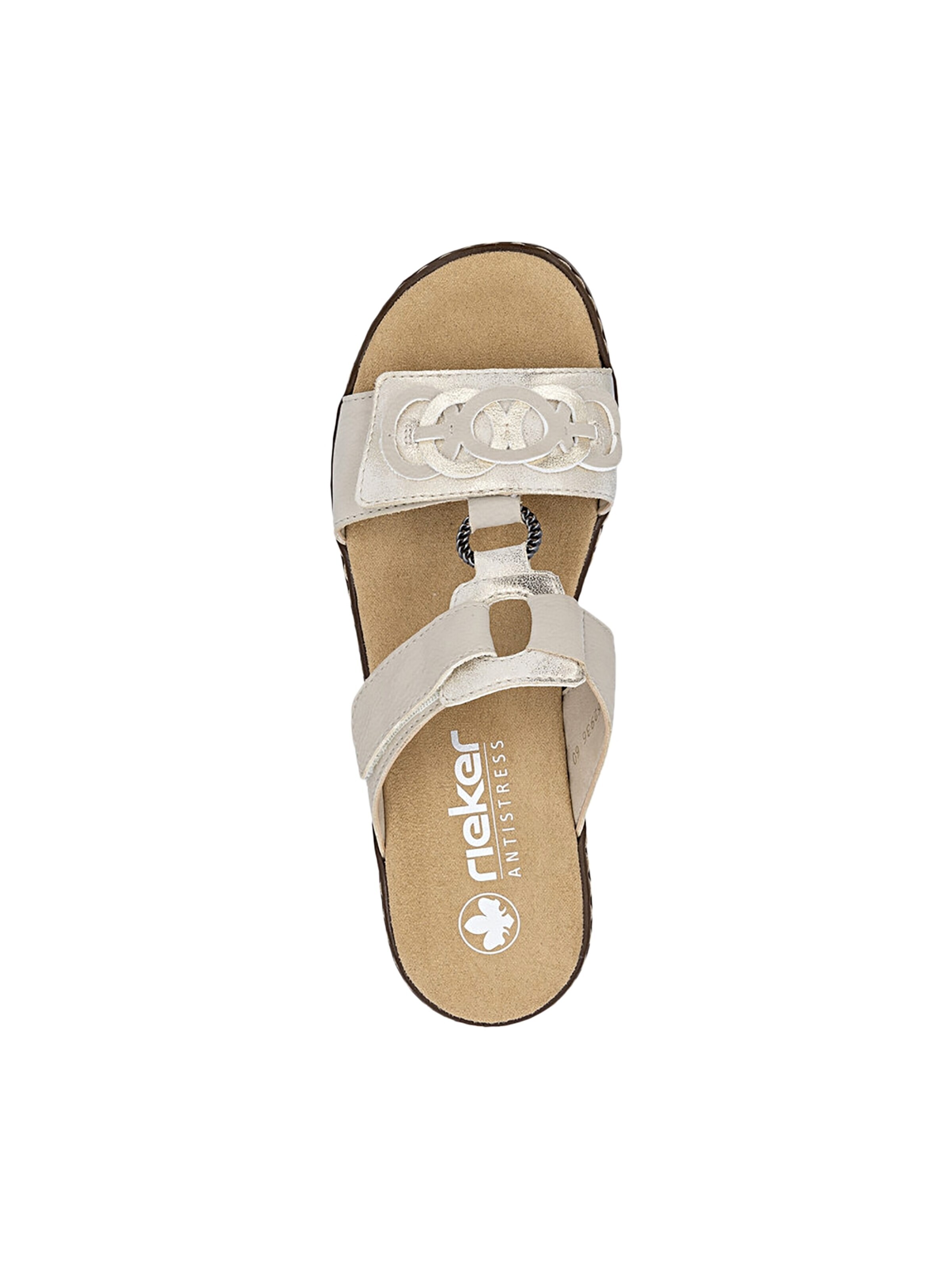 Mule 'Flache Sandalen zum Hineinschlüpfen' Rieker en beige
