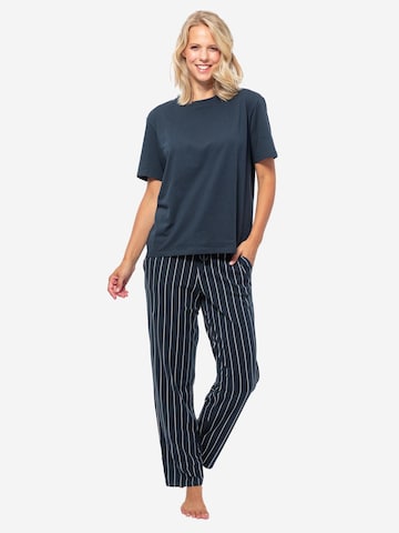 SCHIESSER Pajama 'Cotton' in Blue