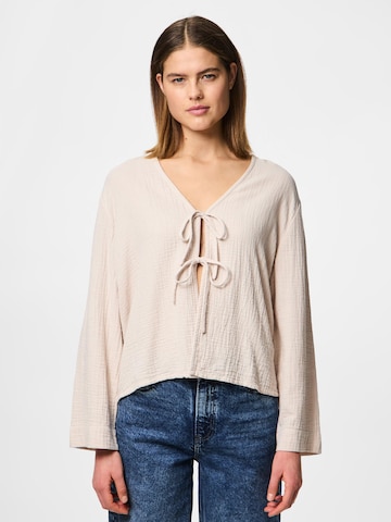 PIECES Bluse 'PCSastina' i grå: forside
