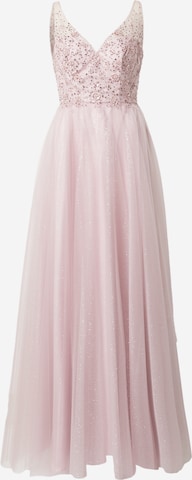 Robe de soirée Laona en rose : devant