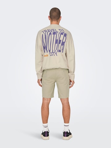 Only & Sons Sweatshirt 'Layne' in Beige