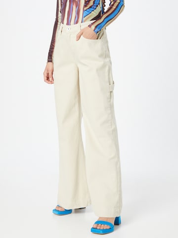The Ragged Priest Wide leg Jeans 'SWEEPER' in Beige: front