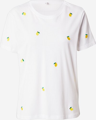 ONLY T-Shirt 'KETTY' in gelb / grün / weiß, Produktansicht