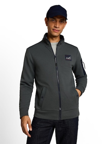 TOM TAILOR - Sudadera con cremallera en verde: frente