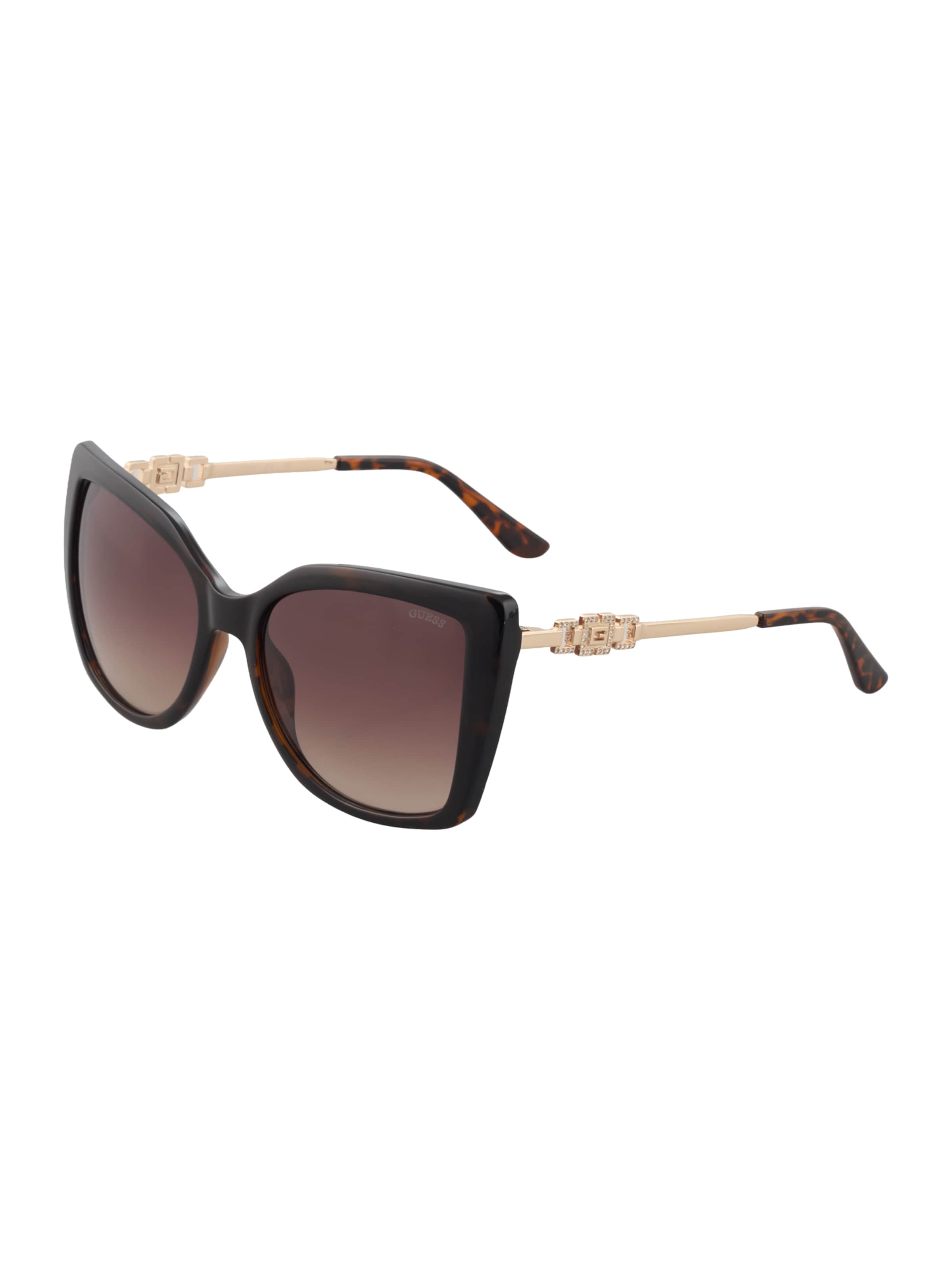 Lunettes de soleil GUESS en marron : devant