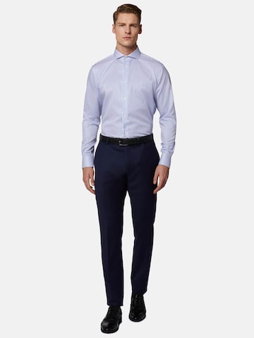 Boggi Milano Slim Fit Businesskjorte i blå