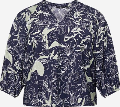 Vero Moda Curve Bluse 'ABBI' in navy / pastellgrün / weiß, Produktansicht