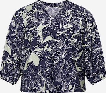 Vero Moda Curve Blouse 'ABBI' in Blauw: voorkant