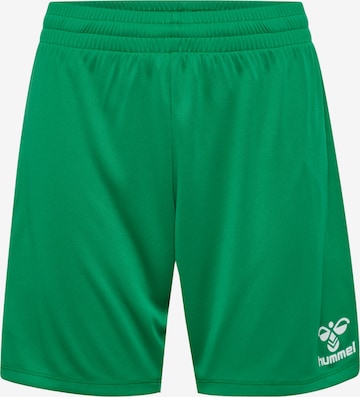 Hummel Sportshorts 'Essential' in Grün: Vorderseite