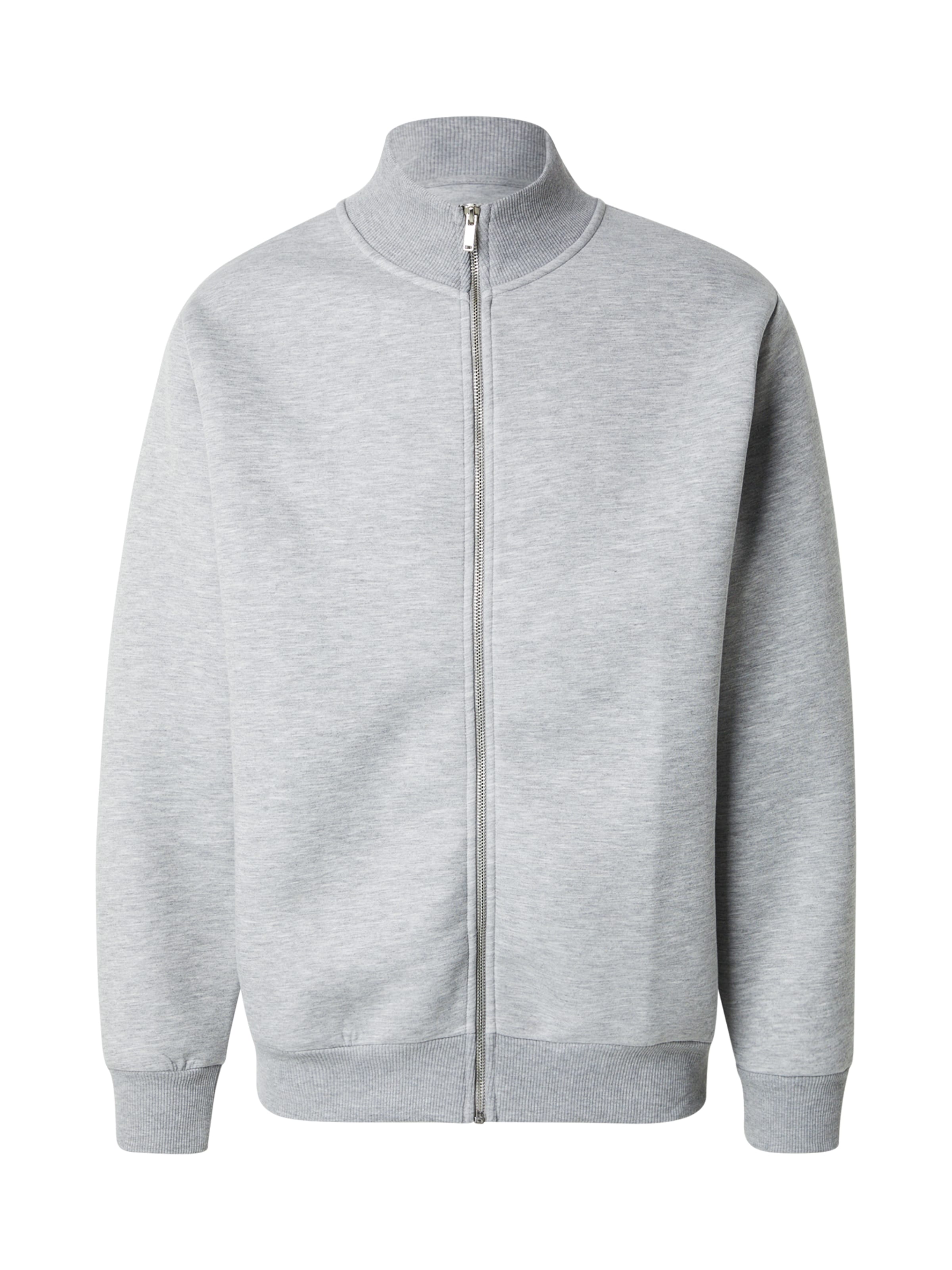 TOPMAN Jopa na zadrgo | siva barva: sprednja stran