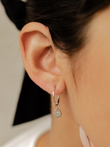 Hey Happiness Ohrringe 'Evil Eye' in Silber