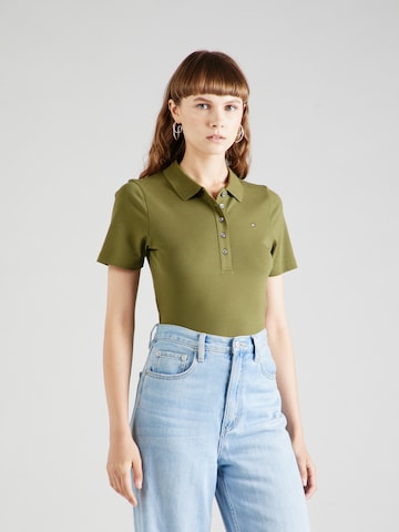 T-shirt TOMMY HILFIGER en vert : devant