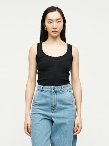 Calvin Klein Топ в черно: отпред