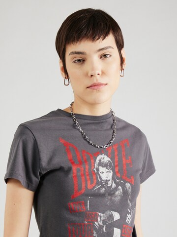 TOPSHOP T-Shirt 'David Bowie' in Grau