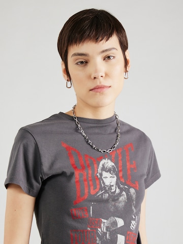 TOPSHOP Shirt 'David Bowie' in Grey