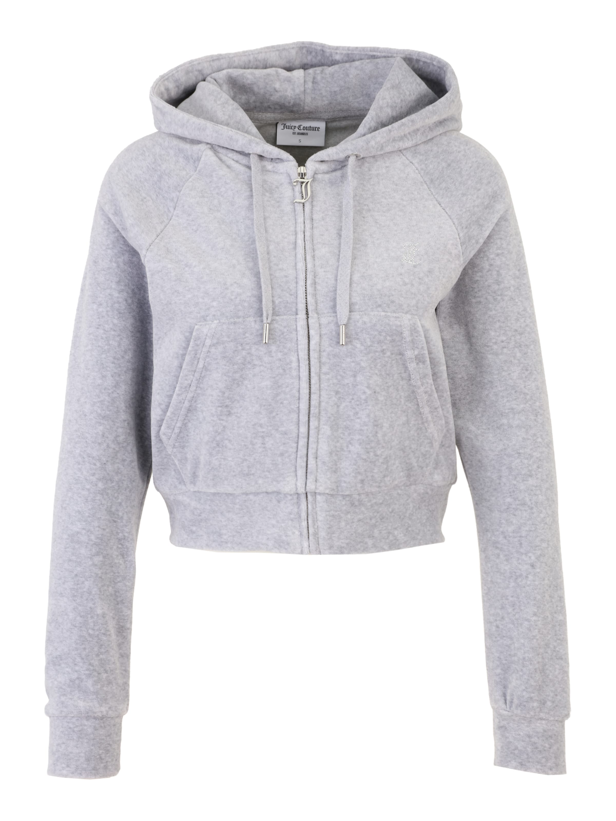 Juicy Couture Petite - Sudadera con cremallera 'MADISON' en gris: frente