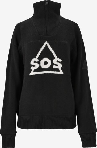 SOS Sweater 'Tignes' in Black: front