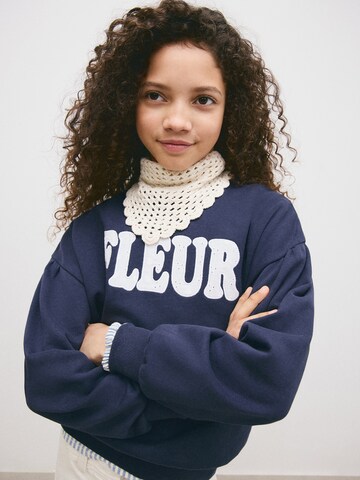 MANGO KIDS Sweatshirt 'FLEUR' in Blue: front