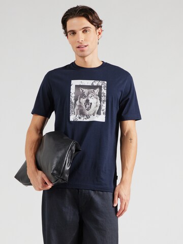 BOSS T-shirt 'Te_Lupo' i blå: framsida
